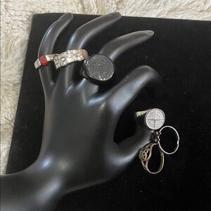 Stylish Silver and Black Men's Ring Collection